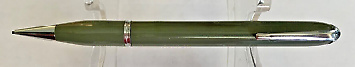 #ad VINTAGE UNBRANDED ADVERTISING MECHANICAL PENCIL GREEN W CHROME TONE 1960#x27;S $11.00