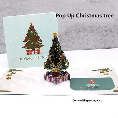 #ad 3D Pop Up Christmas Tree Greeting Card Christ Tree Xmas Holiday New Year Gifts $7.99