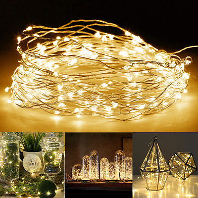 #ad Christmas 100 LEDS Lights Copper Mini LED String Light Home Xmas Decor Battery $4.99