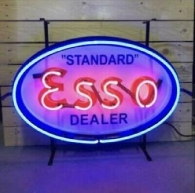 #ad New Esso Standard Dealer Neon Light Sign 24quot;x20quot; Lamp Poster Real Glass $222.17