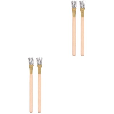 #ad 4 Pcs Pottery Carving Tools Pottery Steel Brush Pottery Wire Texture Brush $9.96