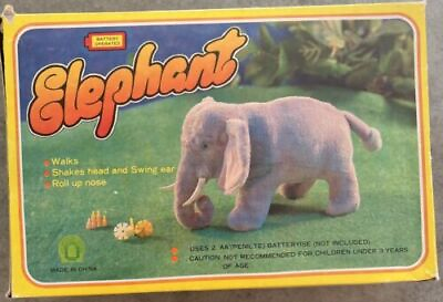 #ad Vintage Zhoushan Toy Factory Battery Operated Elephant For Ages 3 $24.38
