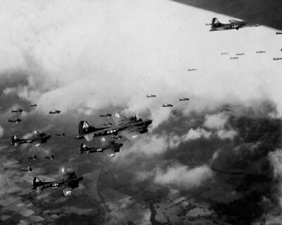 #ad B 17 Flying Fortress Formation of the 381st Bomb Group WWII WW2 8x10 Photo 92b $7.43