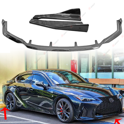 #ad For 2021 2024 Lexus IS350 F Sport V Style Carbon Front Rear Bumper Lip $113.99