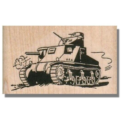 #ad NEW Craft Rubber Stamp Military Tank War Peace Gun Patriotic USA Marines $7.98