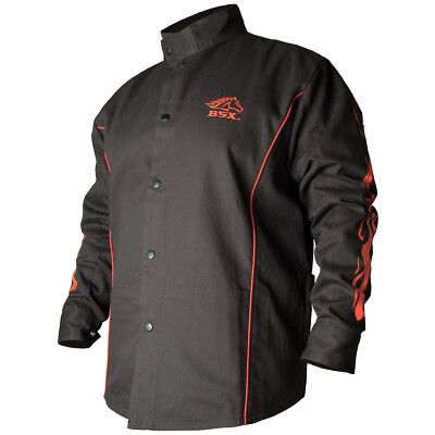 #ad Revco Black Stallion FR Cotton Welding Jacket BX9C BSX Size Large $38.95
