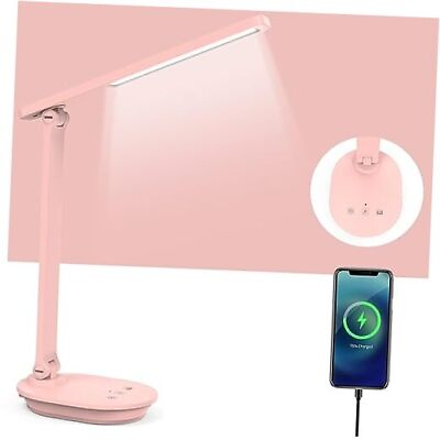 #ad #ad Lamp 3 Color Dimmable Battery Lamp Table Lamp Cute Desk Lamp for Girls Pink $35.41