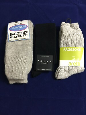 #ad Assorted 3 pack unisex dress crew wool socks men 8.5 12.5 women 10 14 040ML3T05 $8.99