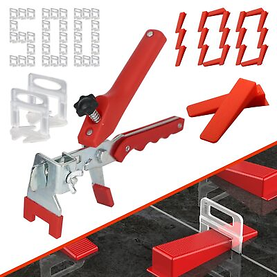 #ad Tile Leveling System 1 8 Inch Kit 500Pcs 1 8 Inch Tile Spacers Clips And 100Pc $41.48