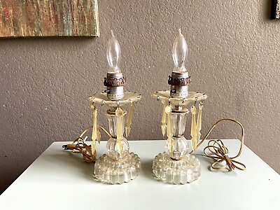 #ad Vintage Pair of Bedside Lamps $28.00