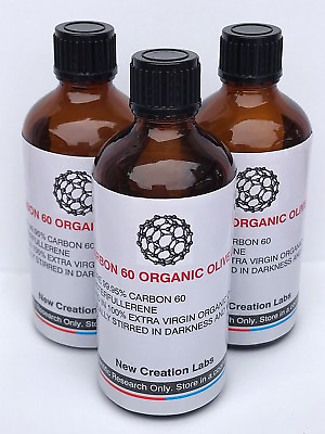 #ad Buckminster Fullerene 100ml Carbon 60 Organic Olive Oil 99.95% C60 Solvent Free $22.79