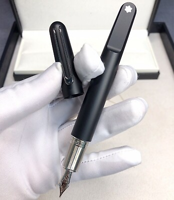 #ad Luxury M Magnet Series Matte Black Color Black Clip 0.7mm nib Fountain Pen $26.60