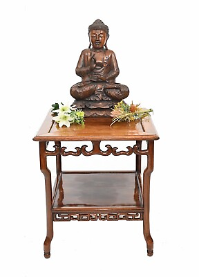 #ad Chinese Antique Table Hardwood Carved 1880 $1360.00