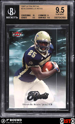 #ad POP 1: Darrelle Revis RC BGS 9.5: 2007 Ultra Retail Rookie Card Gisto $51.99