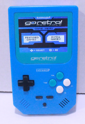 #ad Retro Bit Go Retro Portable Game Handheld Electronic Blue Tested $14.99