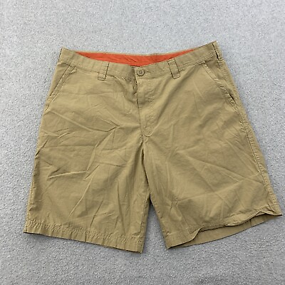 #ad Columbia Shorts 36x10 Beige Washed Out Shorts Outdoor Hiking Chino Flat Front $16.05