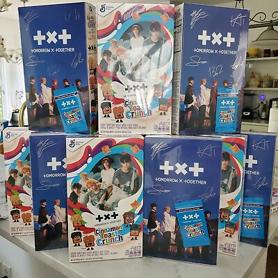 #ad 🔥🔥🔥TXT K POP Cinnamon Toast Crunch Collectable Cereal photo Cards🔥🔥🔥 $85.00
