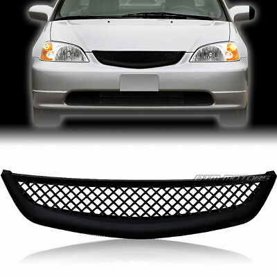 #ad JDM Mesh Style Black ABS Front Grille For 2001 2003 Honda Civic Sedan Coupe $18.99