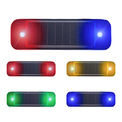 #ad 2Pcs Solar Car Flashing Lights Warning Strobe Lamp Car Alarm LED Strobe Lights $8.90