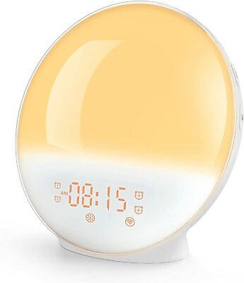 #ad Heimvision Digital Sunrise Alarm Clock Wake up Light Sleep Aid Works With Alexa $19.95