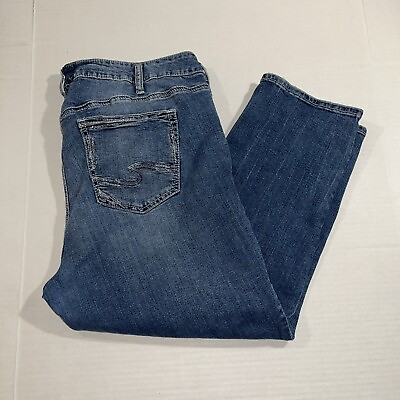 #ad Silver Elyse Capri Denim women jeans Plus Size 18 $15.00
