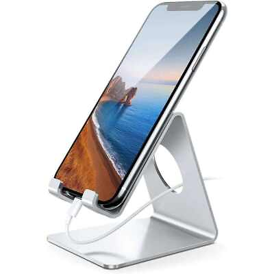 #ad Silver Desk Phone Holder Cradle for iPhone and Android LAMICALL $11.00