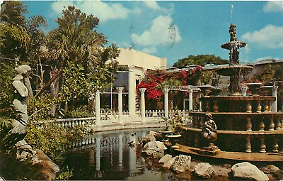 #ad Kapok Tree Inn Clearwater Florida pm 1969 Fountain Postcard $2.99