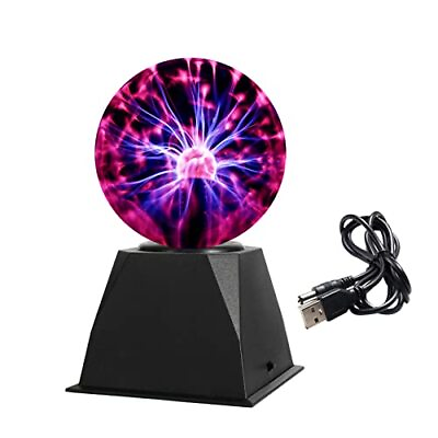 #ad 5 Inch Magic Plasma Ball Lamp Touch amp; Sound Sensitive Interactive USB Power... $34.32