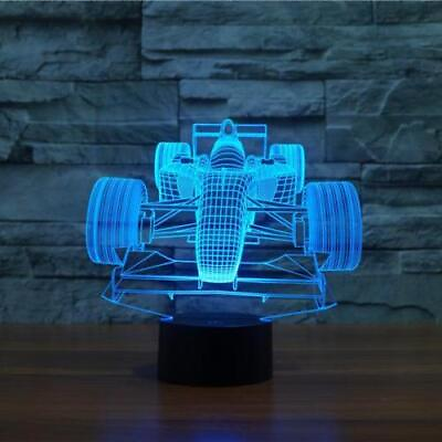 #ad 7 Color Changing Racing Car 3D Illusion LED Lamp Night Light With Touch $14.99