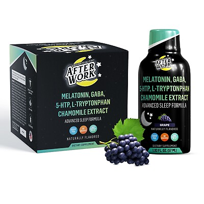#ad After work Sleep Support Relaxation Anti Melatonin 5HTP Liquid pack 4 Grape $10.00