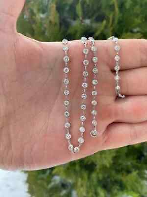 #ad 2.50CT Moissanite Necklace 14K White Gold Over Women#x27;s Special Birthday Gift $124.99