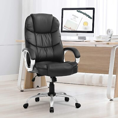 #ad Office Chair High Back Ergonomic Computer Desk Chair PU Leather Executive Chair $102.99