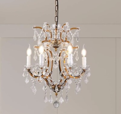 #ad Modern Chandelier Brass White Candle Pendant Lights Luxury Crystal Hanging Lamp $99.99