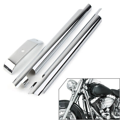 #ad Frame Cover Front Chrome Down Tube Cover For Harley Softail Fat Boy Twin Cam $56.60