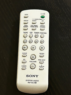 #ad Sony RM SC3 Stereo Remote Control For HiFi Audio System Back Missing C $13.99