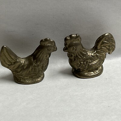 #ad vintage Brass Mini Chickens 1 1 2” $12.99