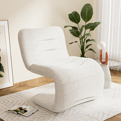 #ad Modern Upholstered Cashmere Accent Chair Comfy Bowed Chair For Living roomStudy $189.99