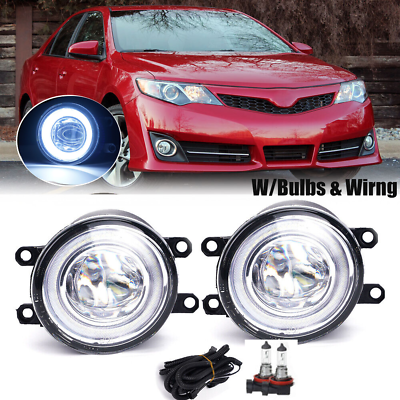 #ad Pair LED Fog Light For 2012 2014 Toyota Camry SE XSE Front Bumper Lamps w Wiring $48.99