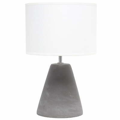 #ad Concrete Pinnacle Table Lamp in Gray with White Shade $22.88