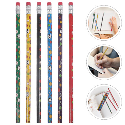 #ad 48 Pcs Football Pencil Beginner Pencils Colored Penciles Drawing $16.91