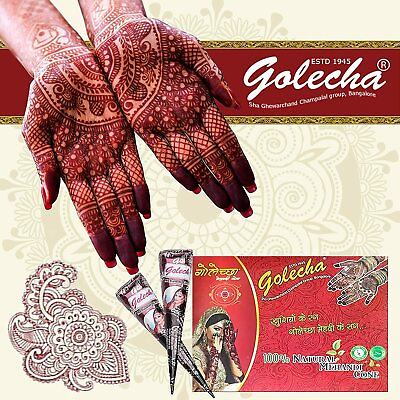 #ad 25g Natural Golecha Henna Cones Temporary Tattoo Body Art Mehandi Ink Choose Qty $6.50
