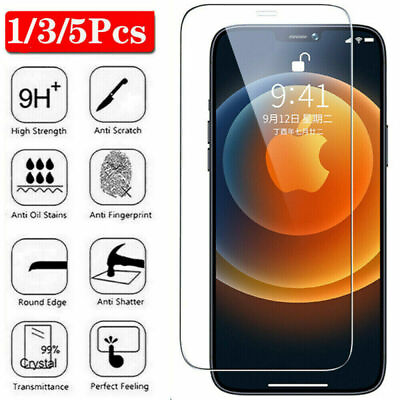 #ad 1 3 5 PCS Tempered Pro Screen For iPhone 13 Glass 13 Mini 13 Protector 13pro Max $2.05
