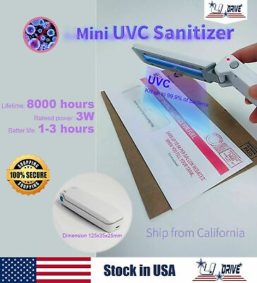 #ad #ad 2PC 3W Handheld UV Tube Folding Light Bulbs Portable Flashlight Mini Ultraviolet $9.99