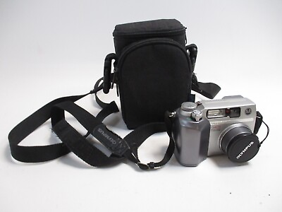 #ad Olympus Camdedia Digital Camera C4000 Zoom 3x Optical Zoom Silver in Camera Bag GBP 20.00