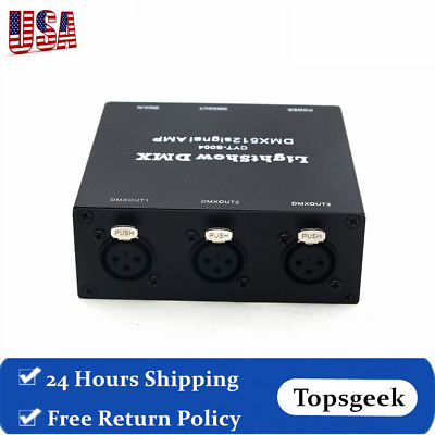 #ad USB DMX512 LED light DMX Stage Signal Isolation Amplifiers AMP Splitter 1 in 4 $46.55