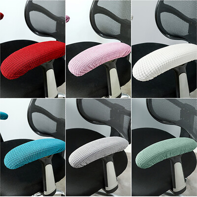#ad 2X Elastic Chair Armrest Covers Office Chair Elbow Arm Rest Protector Cover Home $7.03