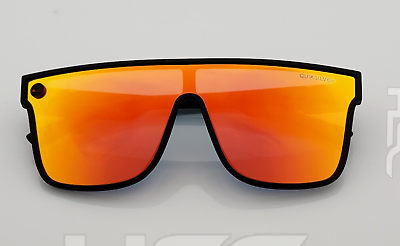 #ad Quiksilver Sunglasses Black Frame Flash Orange Mirror Single Lens SciFi Blenders $25.00