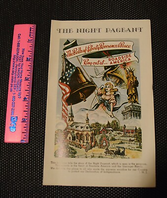 #ad Vintage Brochure: ROADSIDE AMERICA Indoor Village Shartlesville Night Pageant  $6.00
