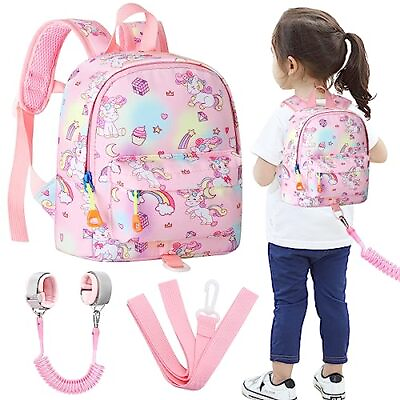 #ad Toddler Harness Backpack Leash Kid Unicorn Backpacks with 1 Pink Colorful $26.88