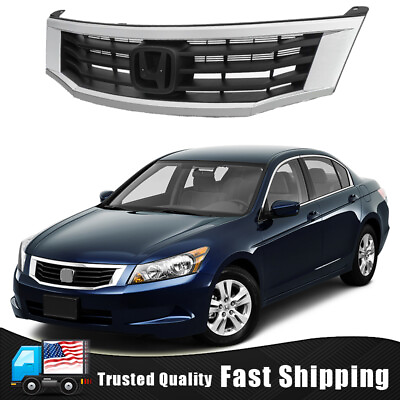 #ad For 2008 2009 2010 Honda Accord EX LX Front Upper Bumper Grille Chrome Grill $36.99
